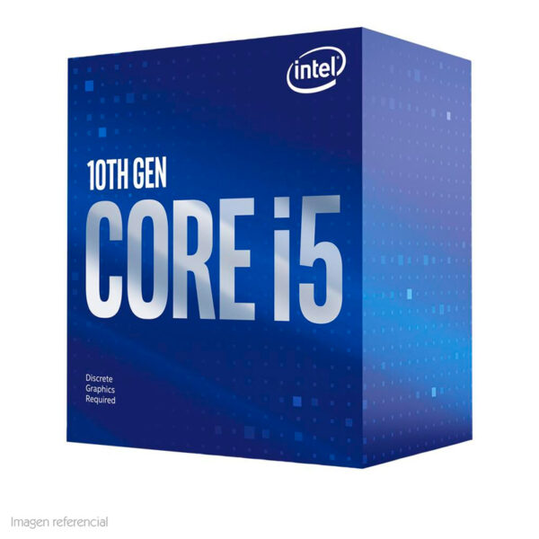 Procesador Intel Core i5-10400F, 2.90 GHz, 12 MB Caché L3, LGA1200, 65W, 14 nm.