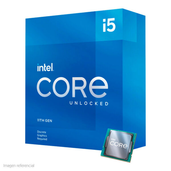 Procesador Intel Core i5-11600KF 3.90 / 4.90 GHz, 12 MB Caché L3, LGA1200, 125W, 14 nm.