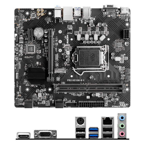 Placa Madre MSI PRO H510M-B II Chipset Intel H470, LGA1200, HDMI, VGA, mATX