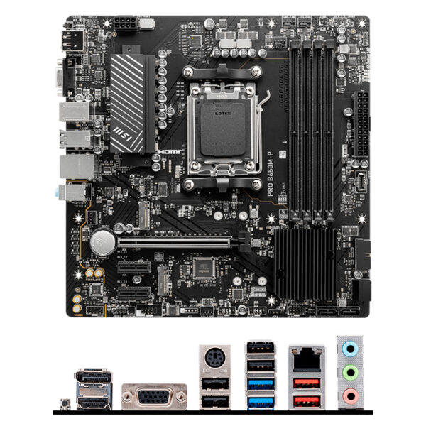 Placa Madre MSI PRO B650M-P, Chipset AMD B650, Socket AMD AM5, mATX