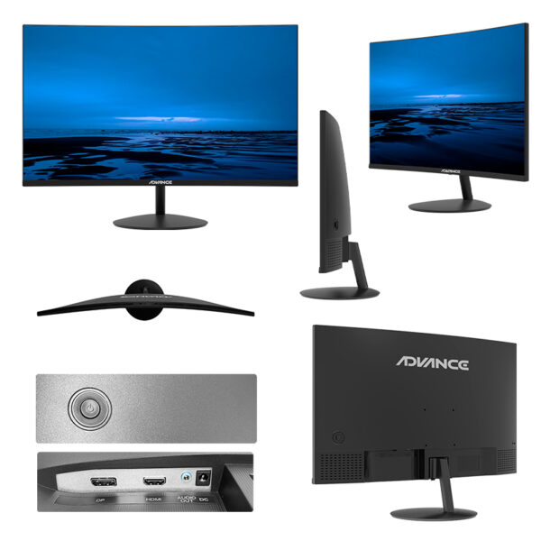 Monitor curvo Advance ADV-2452S, 23.6" VA Full HD (1920x1080) CURVO, HDMI, DP