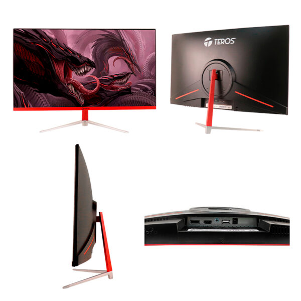 Monitor curvo gaming TEROS TE- 2471G, 23.8" FHD VA, 165 Hz, 2 ms, HDMI, DP