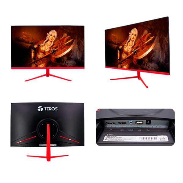 Monitor curvo TEROS TE-2473G, 23.8"  Full HD (1920x1080)  panel VA, HDMI, DP