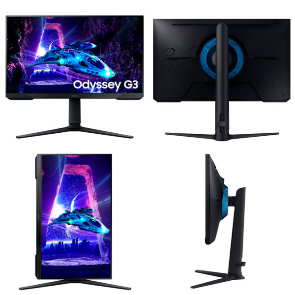 Monitor plano gaming SAMSUNG Odyssey G3, 24" FHD VA, 180Hz, 1ms, HDMI, DP