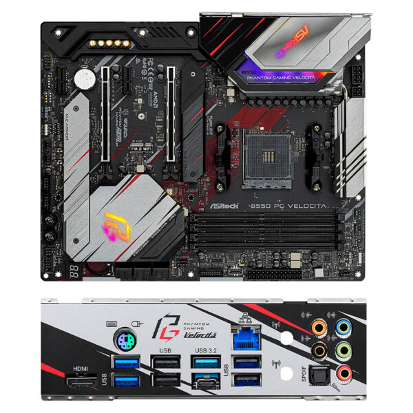 Placa Madre ASROCK B550 PG Velocita, Chipset AMD B550, Socket AMD AM4, ATX
