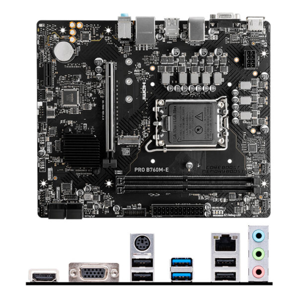 Placa Madre MSI PRO B760M-E, Chipset Intel B760, LGA1700, HDMI, VGA, mATX