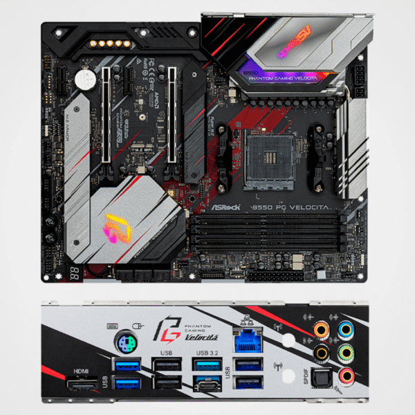 Placa Madre ASROCK B550 PG Velocita, Chipset AMD B550, Socket AM4, ATX - Imagen 2