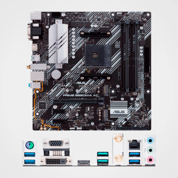 Placa Madre Asus PRIME B550M-A AC, Chipset AMD B550, Socket AMD AM4, mATX - Imagen 2