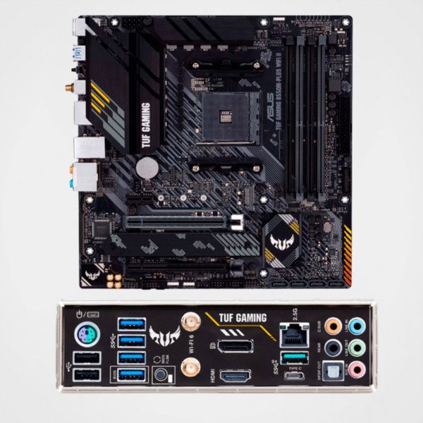 Placa Madre ASUS TUF GAMING B550M-PLUS WIFI II Chipset AMD B550, Socket AM4, Micro ATX - Imagen 2