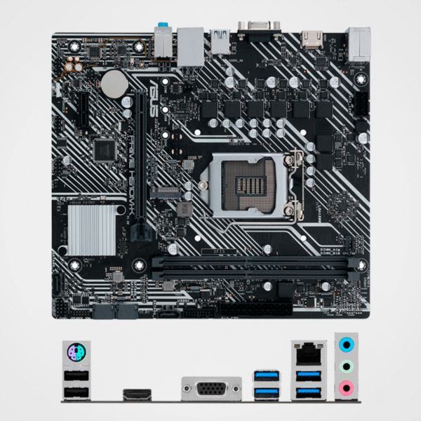 Placa Madre ASUS PRIME H510M-K R2.0 Chipset Intel H470, LGA1200, mATX - Imagen 2