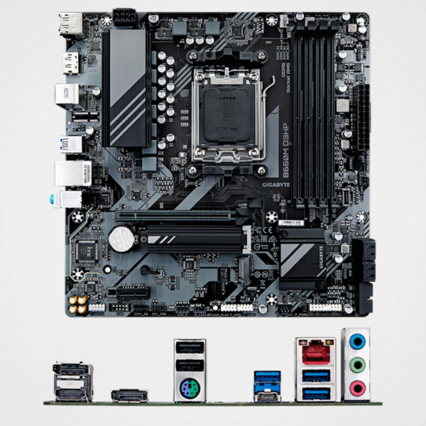 Placa Madre GIGABYTE B650M D3HP, Chipset AMD B650, Socket AMD AM5, mATX - Imagen 2