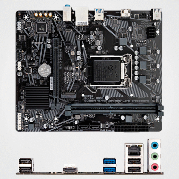 Placa Madre Gigabyte H510M K V2, Chipset Intel H470, LGA1200, micro ATX PC - Imagen 2