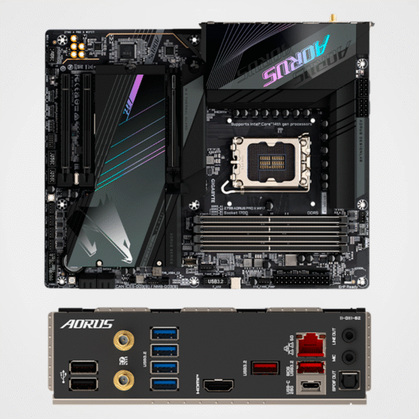 Placa Madre Gigabyte Z790 AORUS PRO X WIFI7, Chipset Intel Z790, LGA1700, ATX - Imagen 2