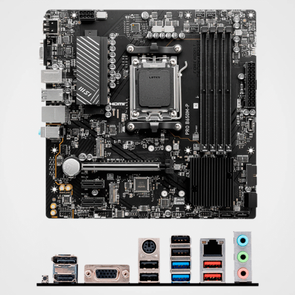 Placa Madre MSI PRO B650M-P, Chipset AMD B650, Socket AM5, mATX - Imagen 2