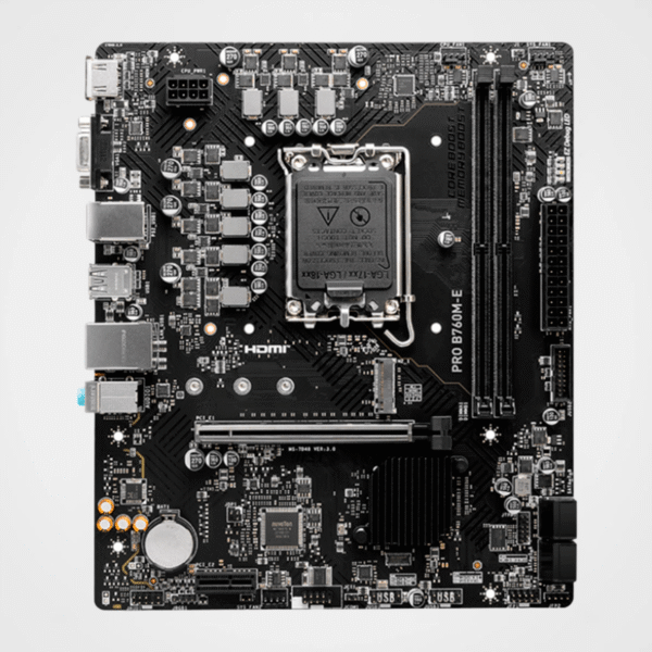 Placa Madre MSI PRO B760M-E, Chipset Intel B760, LGA1700, HDMI, VGA, mATX