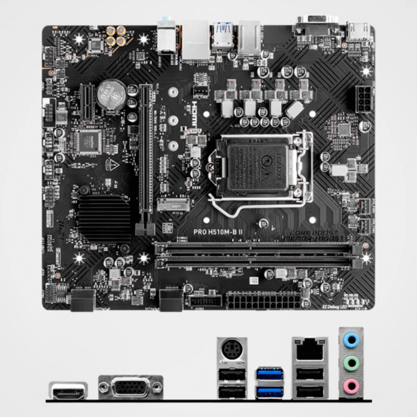 Placa Madre MSI PRO H510M-B II Chipset Intel H470, LGA1200, HDMI, VGA, mATX - Imagen 2